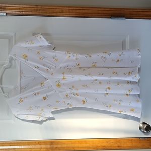 White floral print dress